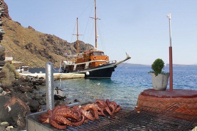 Santorini Volcanic Islands Cruise: Volcano,Hot Springs,Thirassia and Oia Sunset - Thirassia gives you lunch, stairs, and a choice