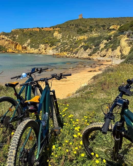 Scala Dei Turchi: E-BIKE TOUR Hidden Beaches, Sea, Relaxation [+SNORKELING ] - Lido Rossello, Cape Rossello, and possible snorkeling
