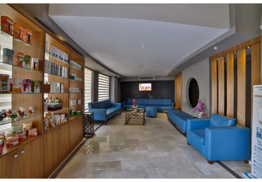 Side: Turkish Bath & Wellness Complex Entry & Treatments - The spa setting: tropical styling, pools, and rest areas
