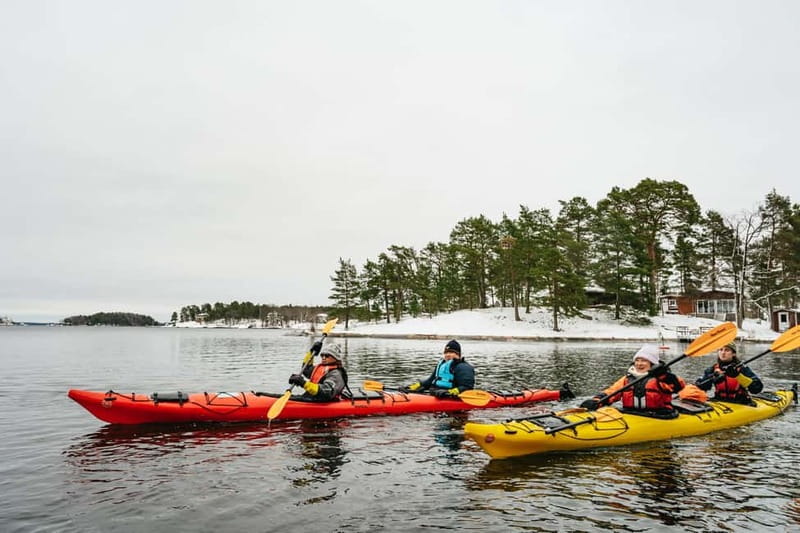 Stockholm: Winter Kayaking, Swedish Fika, and Hot Sauna - Paddling around Vaxholm