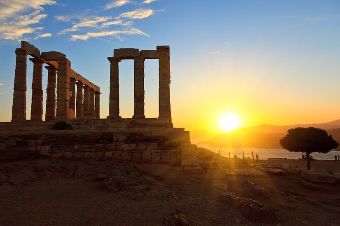 Sunset Private Tour to Poseidon Temple & Vouliagmeni Thermal Lake - The Temple of Poseidon at Cape Sounion