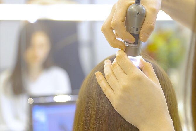 Tokyo Ginza Head Spa Trial:Scalp Care 75 - The scalp diagnosis and before-and-after check
