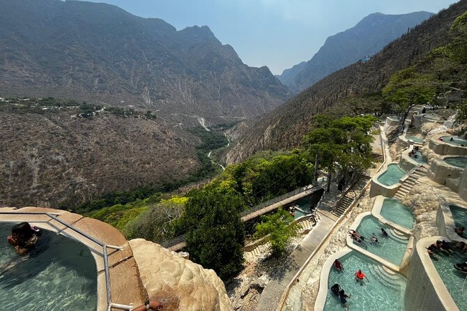 Tolantongo Private Tour + Pastes + One Day at the Hot Springs - Cliffside pools with a view